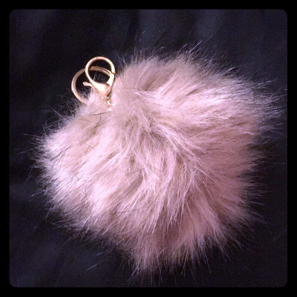 💕Beige New Keychain Puff-Large